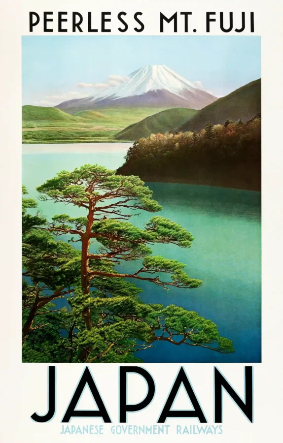 Mt Fuji — strong choice for destination poster collector, Mt Fuji Travel Poster