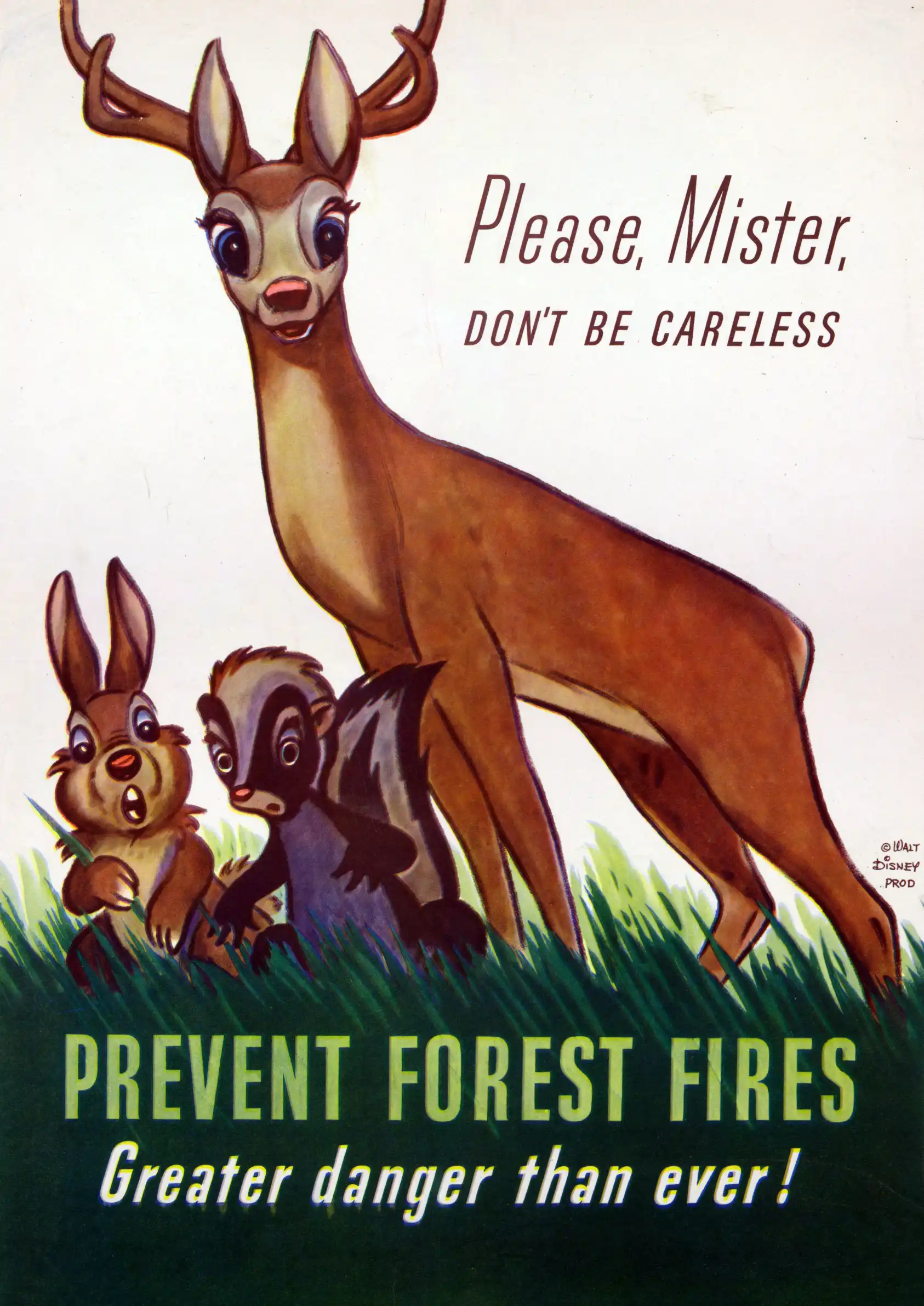 Bambi Release Poster with 1943 advertising connected to the release of Walt Disney's, MerchFuse vintage advertising wall art