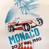 Monaco Grand Prix Poster, 1950 Travel Wall Art Print