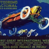 Autodromo Sitges Poster, 1923 Motorsport Wall Art Print