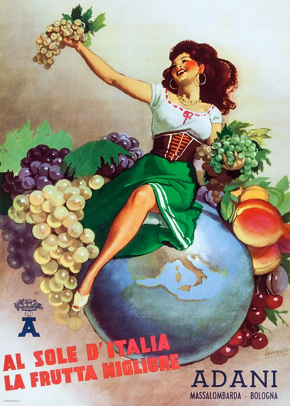 Adani Advertising Poster with Adani advertising poster by G. Foschini from 1950, MerchFuse vintage advertising wall art