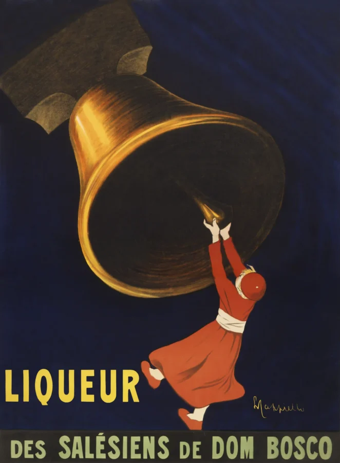 Angelus Liqueur Leonetto Cappiello Bottle Advertising Poster showing Angelus Liqueur Poster, 1907, Leonetto Cappiello Bottle