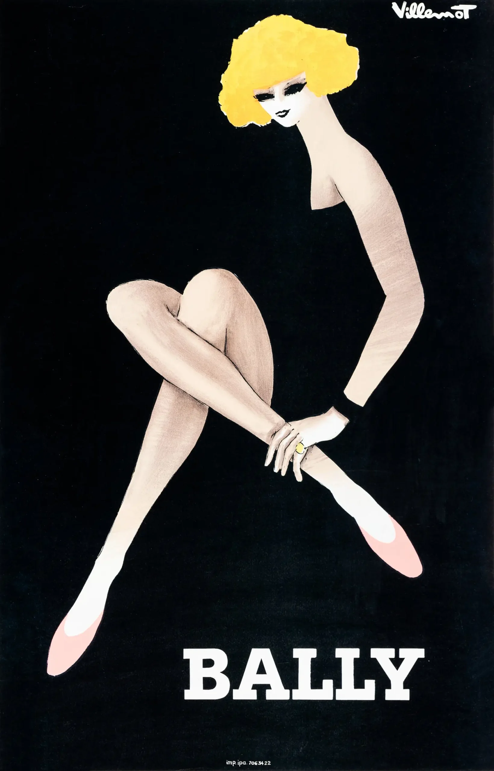 Bally Shoes Poster with Bally Shoes advertising from the 1970s with fashion retail, MerchFuse vintage advertising wall art