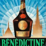 Benedictine Liqueur Poster, 1950s Bottle Advertising Wall Art Print