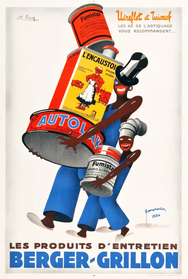 Berger Grillon Poster with Berger Grillon advertising from about 1930 with French, MerchFuse vintage advertising wall art