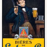 Bieres de Lachapelle Poster, 1920s Brewery Wall Art Print