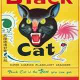 Black Cat Li Fung Poster, 1970s Kitchen Wall Art Print
