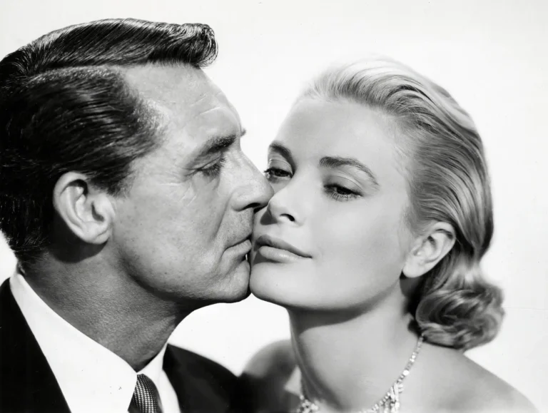 Cary Grant Kelly poster showing a close black-and-white To Catch a Thief pose from 1955.