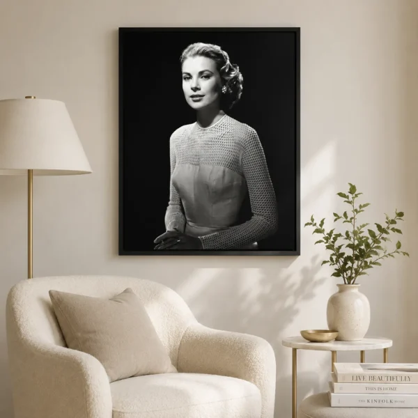Grace Kelly Studio Poster, 1955 Mesh Sleeve Portrait Photography Print