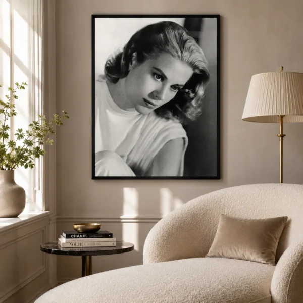 Grace Kelly 1956 Poster, Soft Focus Hollywood Portrait Photography Print