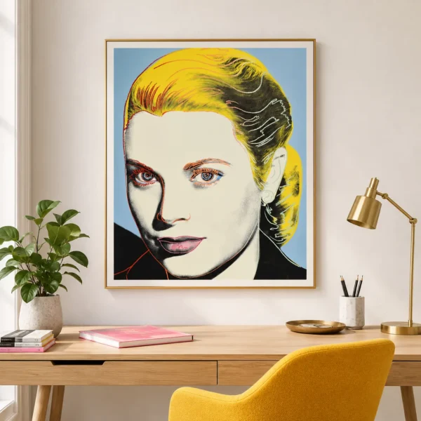 Grace Kelly Warhol Print, Color Pop Art Photography Print