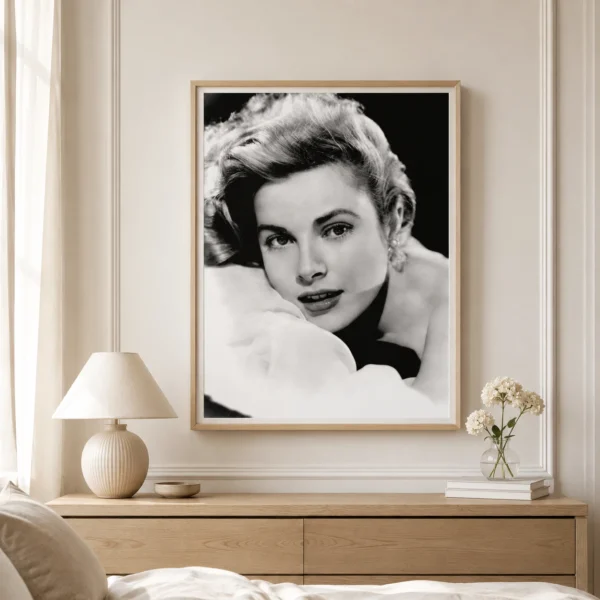 Grace Kelly Wall Art, 1953 Pillow Portrait Photo Print