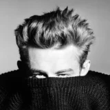 James Dean Sweater Eyes Poster, 1955 Close Portrait Photography Print