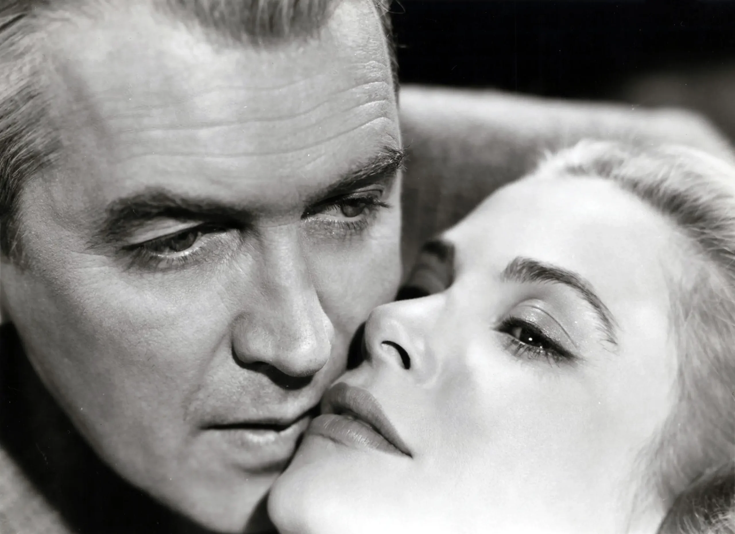 James Stewart Kelly poster showing an extreme close black-and-white crop from Rear Window.