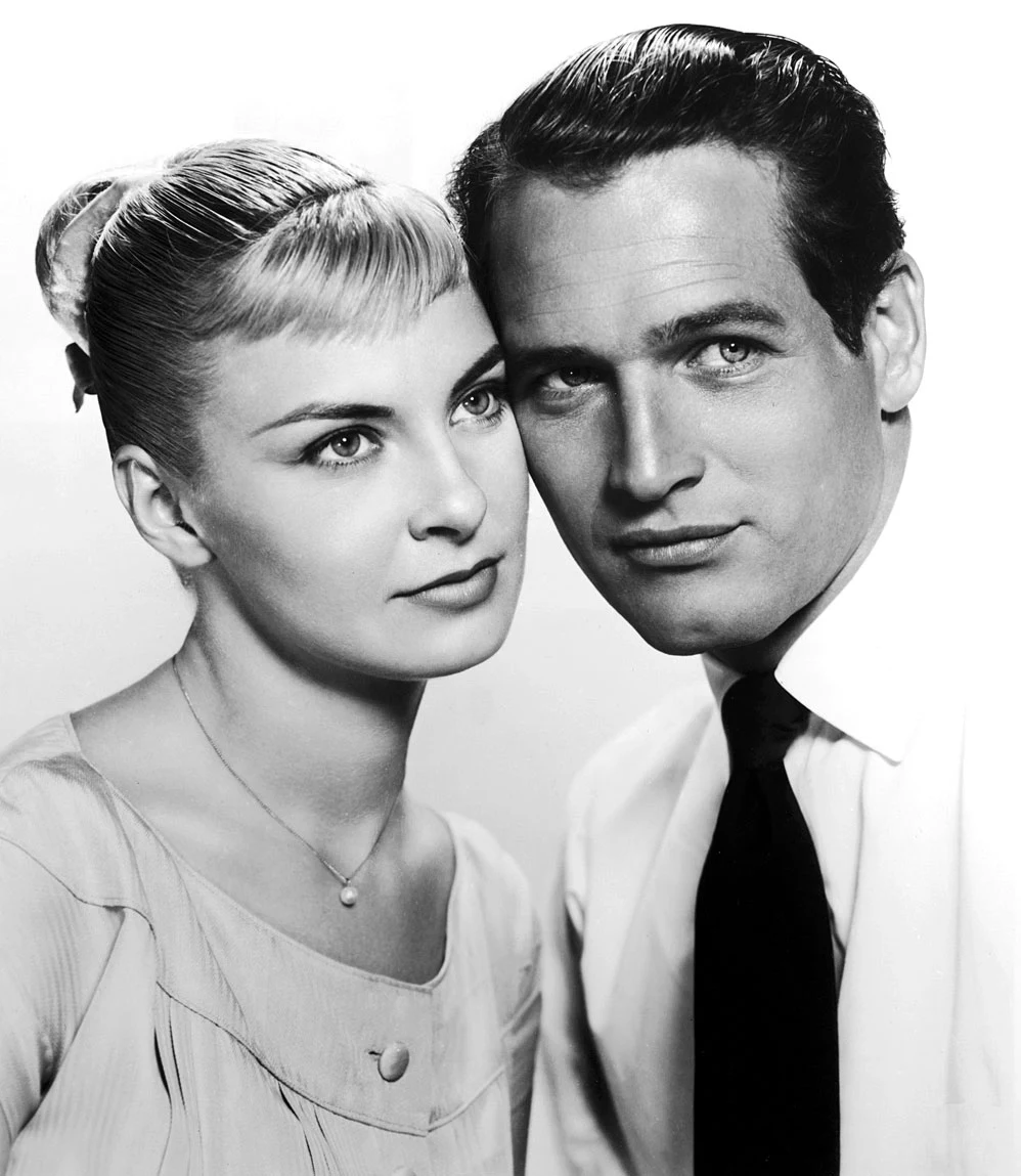 Paul Newman Joanne Woodward — close 1958 studio portrait shows Paul Newman and Joanne Woodward