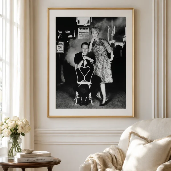 Paul Newman Joanne Woodward Times Square Poster, NY Photo Photography Print