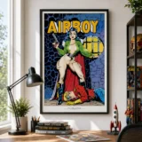 Airboy Aviation Poster, Vintage Comic Wall Art Print