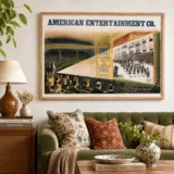 American Entertainment Poster, 1898 Entertainment Wall Art Print