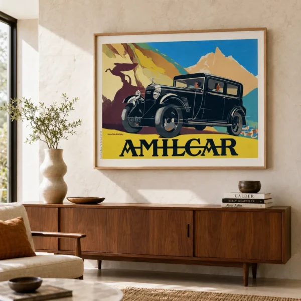 Amilcar Maurice Barbey Poster, French Automobile Print