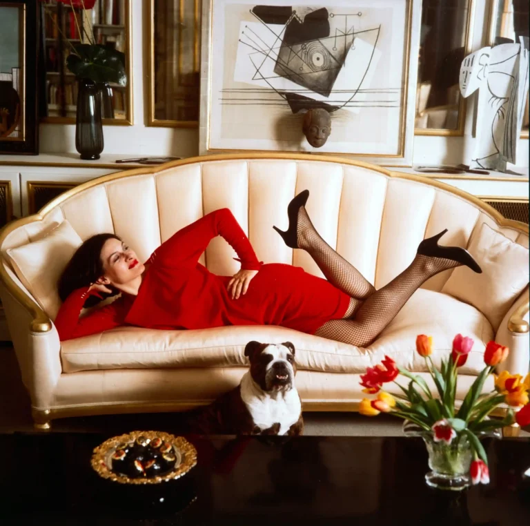 Clean artwork view of Paloma Picasso Poster, Annie Leibovitz 1982 Photography Print. Paloma Picasso Poster (1982) is written around Annie Leibovitz’s Paloma Picasso portrait in Paris, 1982, not a vague stock-photo theme. From MerchFuse.
