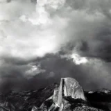 Half Dome Thunderstorm Poster, Ansel Adams 1947 Photography Print