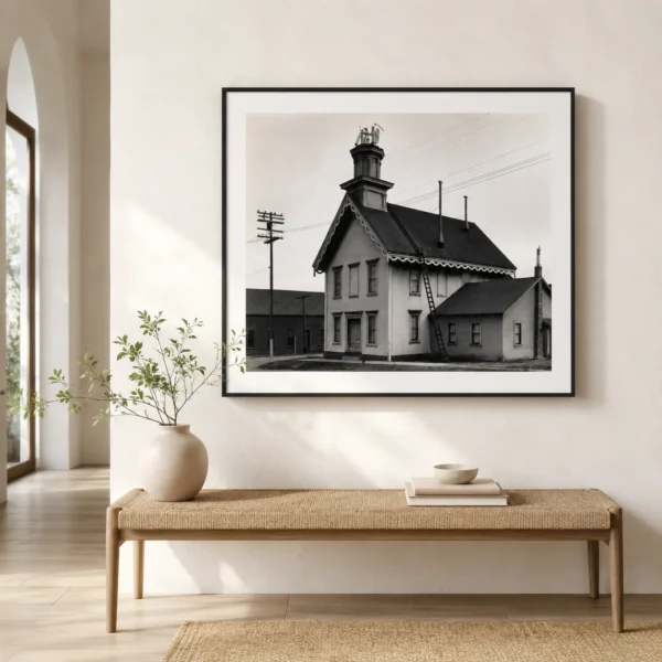 Masonic Lodge Mendocino Poster, Ansel Adams 1964 Photography Print
