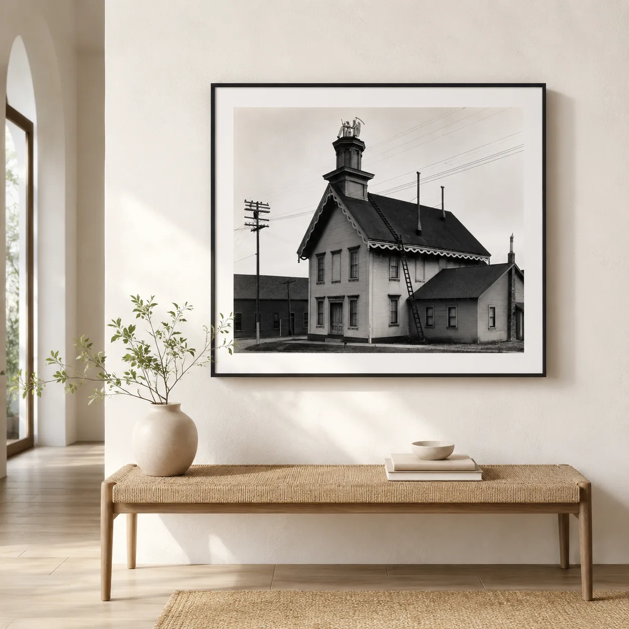 Ansel Adams poster showing Mendocino Masonic Lodge, 1964 - 28x40 inches