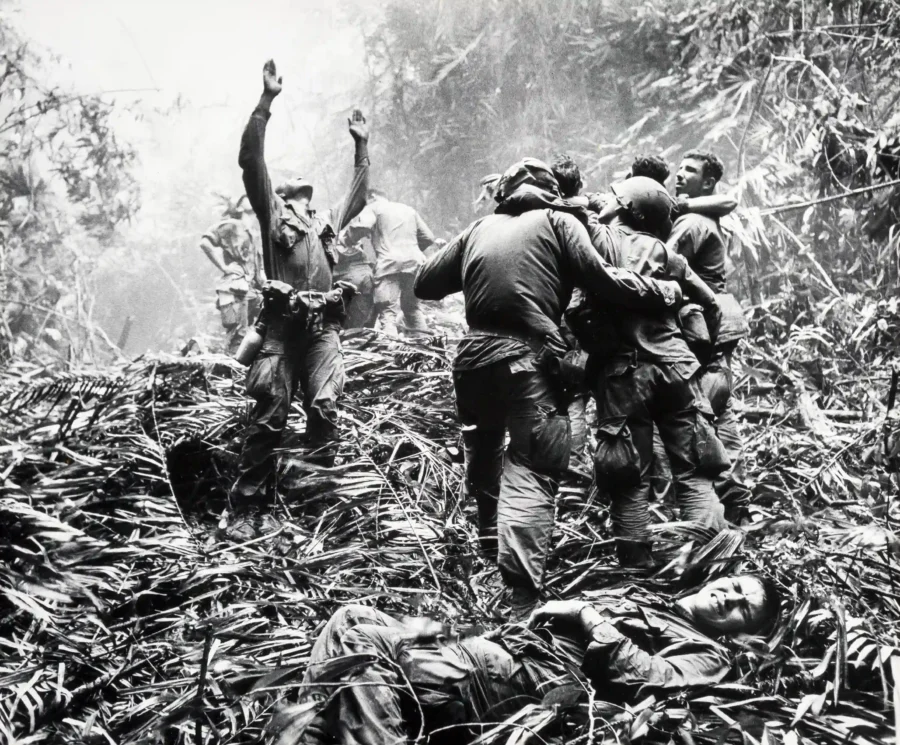 Art Greenspon poster showing Vietnam 101st Airborne scene, 1968