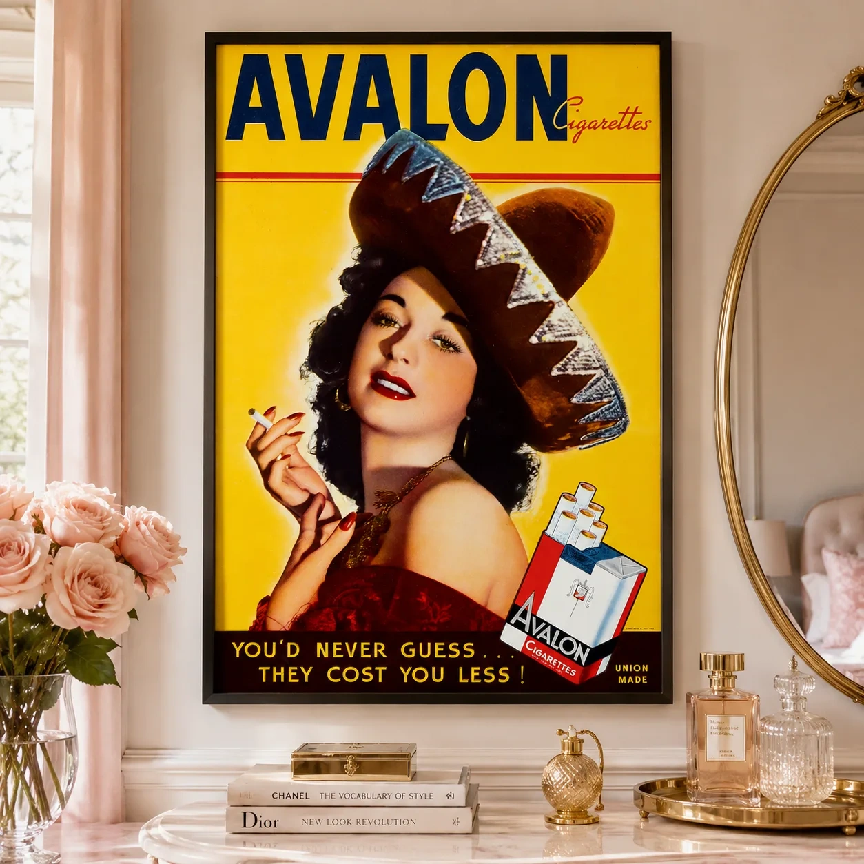 Avalon Cigarettes — avalon Cigarettes Poster, 1940s Baseball Wall Art Print turns Avalon