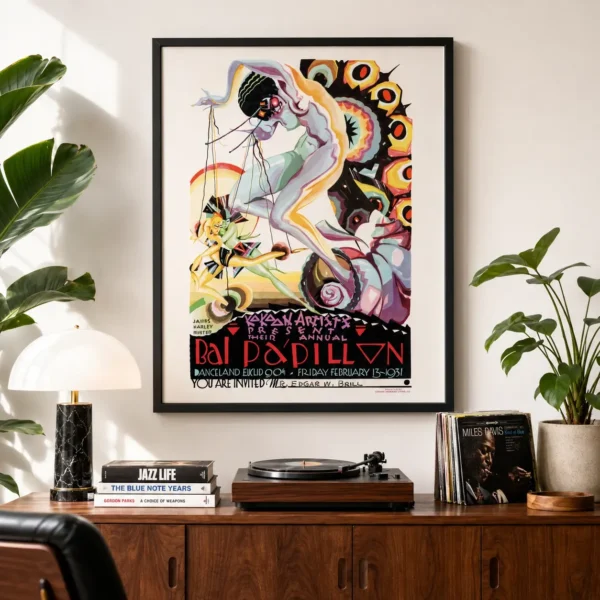 Bal Papillon Poster, 1931 Product Advertising Wall Art Print
