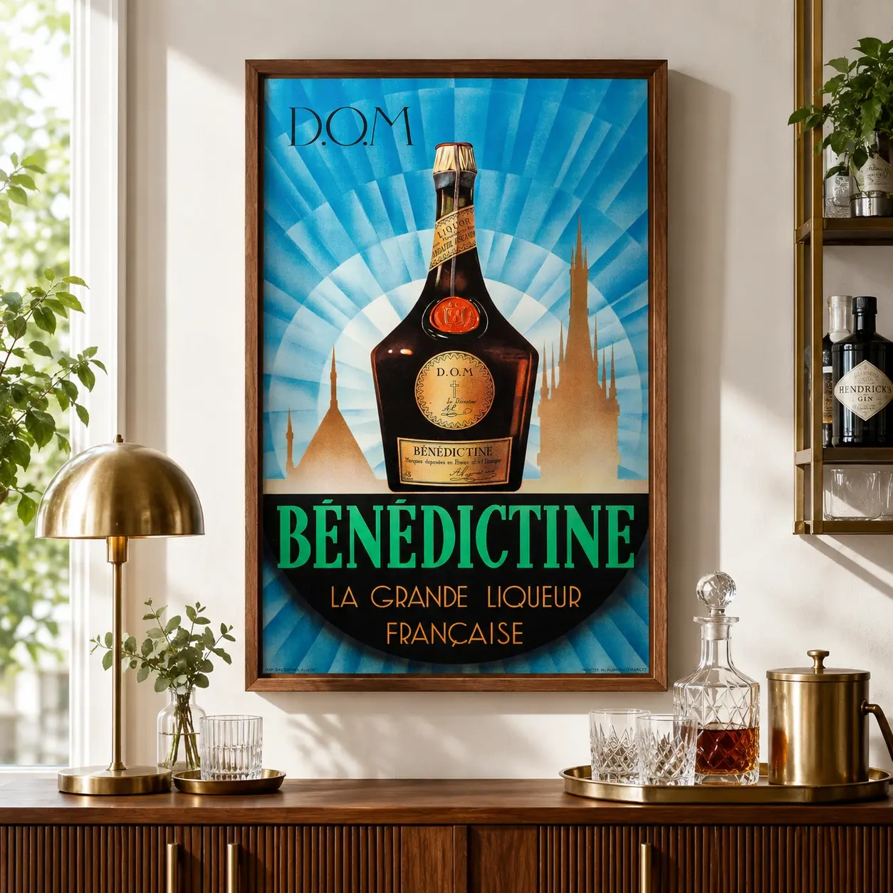 Benedictine Liqueur — benedictine Liqueur Poster, 1950s Bottle Advertising Wall Art is a