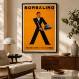 Borsalino Hat Poster, 1936, Giuseppe Fratello Fashion Wall Art Print