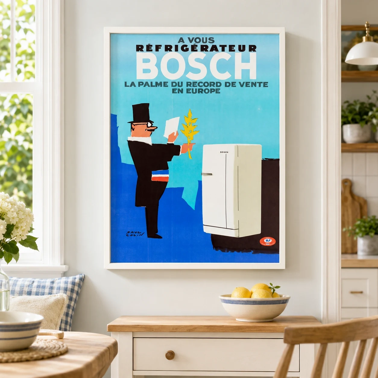 Bosch Refrigerator — bosch Refrigerator Poster, 1963 Product Advertising Wall Art turns