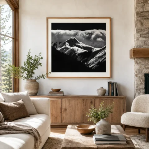 Alaska Mountain Cloud Brett Weston Photography Print showing Alaska Mountain Cloud Poster (1973) is written around Brett