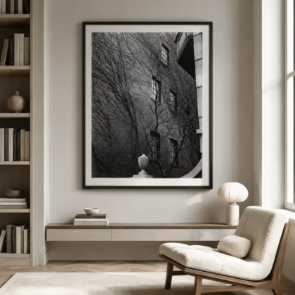 Brett Weston poster showing Sutton Place architectural view, 1945