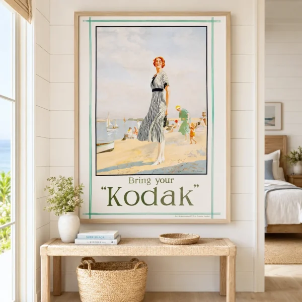 Bring Your Kodak Poster, 2026-1925, Fred Pegram Travel Wall Art Print
