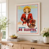 Altijd Welkom de Sleutel Poster, 1930s Vintage Wall Art Print