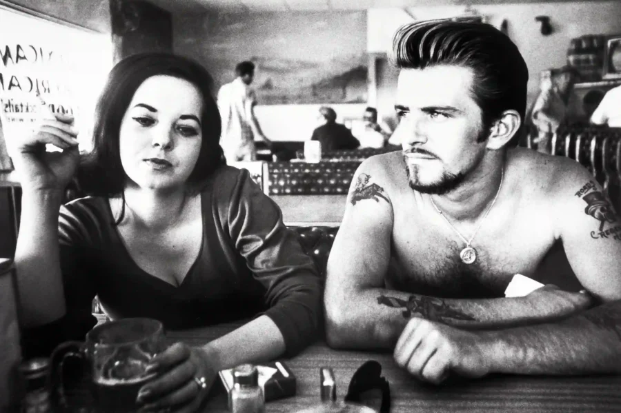 Dennis Hopper poster showing 1960s biker couple, 1961
