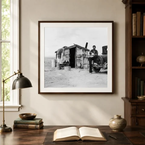 Mexican Field Workers Dorothea Lange Photography Print showing Mexican Field Workers Poster is written around Dorothea