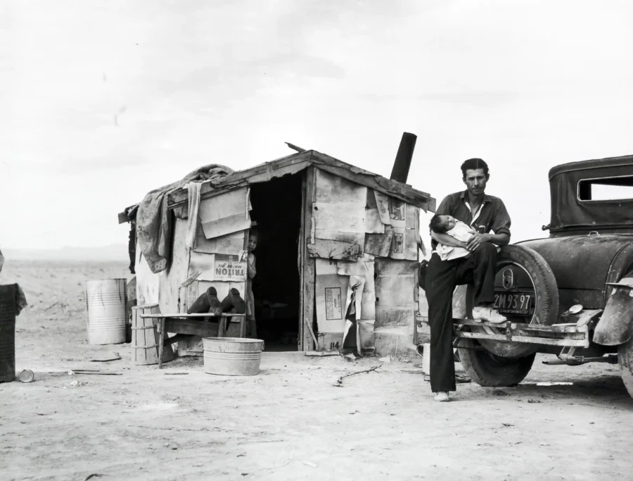 Mexican Field Workers Dorothea Lange Photography Print showing Mexican Field Workers Poster is written around Dorothea