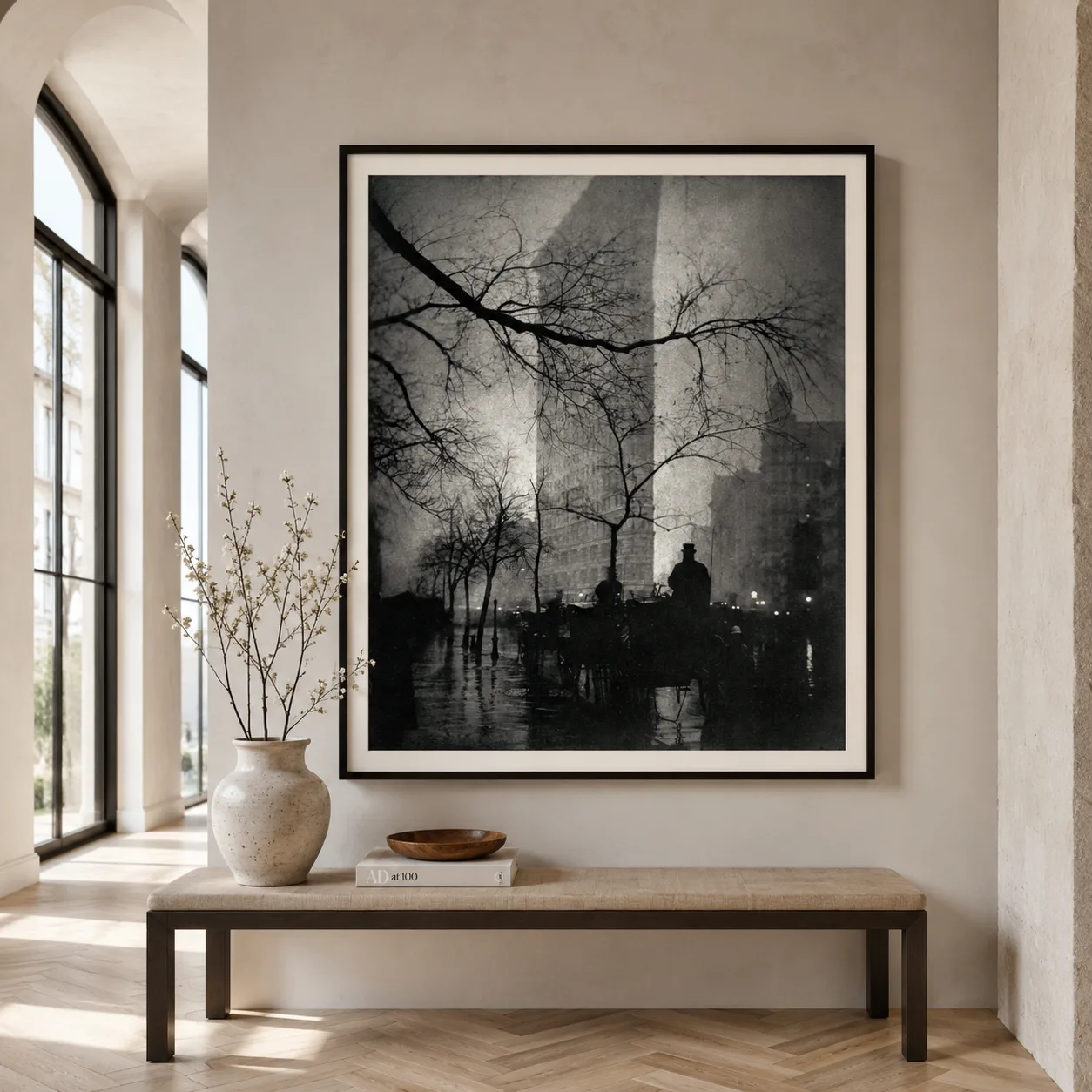 Edward Steichen poster showing Flatiron Building in New York, 1905 - 28x40 inches