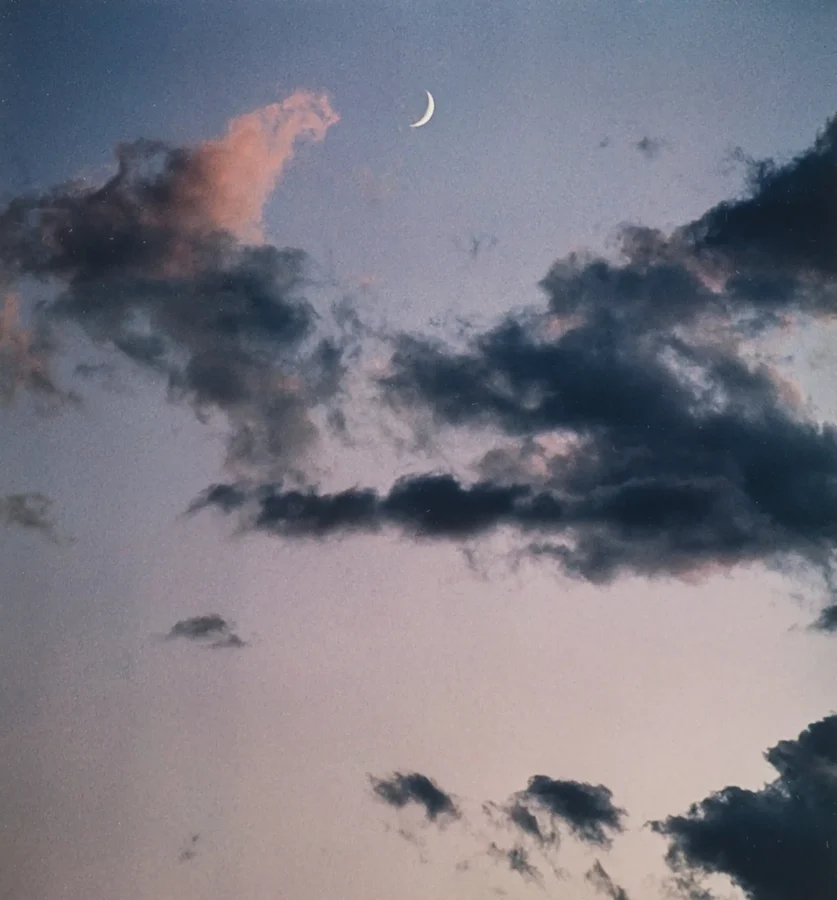 Eliot Furness Porter poster showing a New Mexico crescent moon landscape by Eliot Porter.