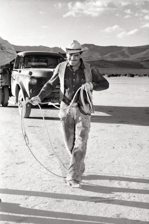 Eve Arnold poster showing Clark Gable on the set of The Misfits around 1960.