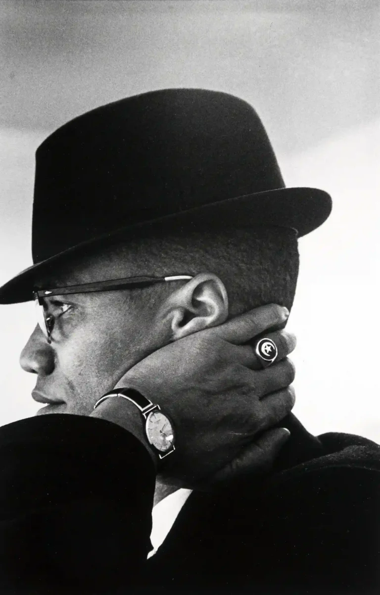 Clean artwork view of Malcolm X Chicago Poster, Eve Arnold 1961 Photography Print. Malcolm X Chicago Poster (1961) connects Eve Arnold with Eve Arnold’s Malcolm X photograph in Chicago, 1961 in a clean wall-print format. From MerchFuse.