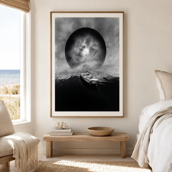 Jerry Uelsmann Untitled Boat and Moon 1982 Photography Print