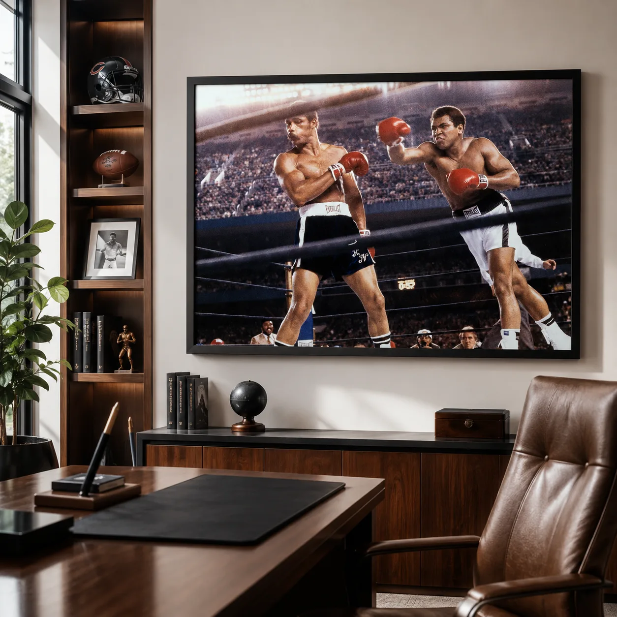 Muhammad Ali Throwing a Right Hook by Neil Leifer — Muhammad Ali Photography Print