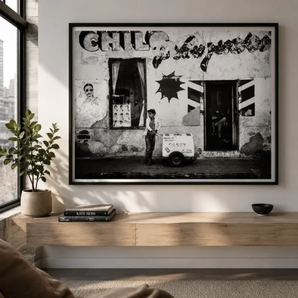 Max Yavno Ice Cream Boy in Front of Barber Photography Print