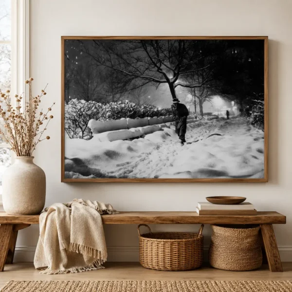 Nat Fein Untitled a Walk in the Snow circa Photography Print