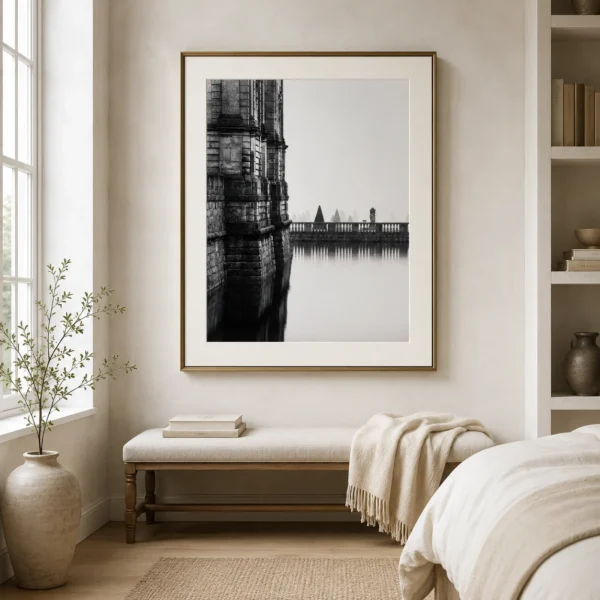 Michael Kenna Mist and Moat Vaux Le Vicomte France Photography Print