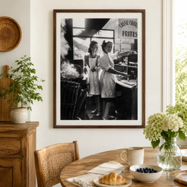 Marchandes De Frites Rue Rambuteau 1946, Fine Art Photography Print